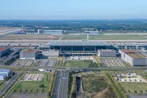 Aerial view of Brandenburg Airport (BER)